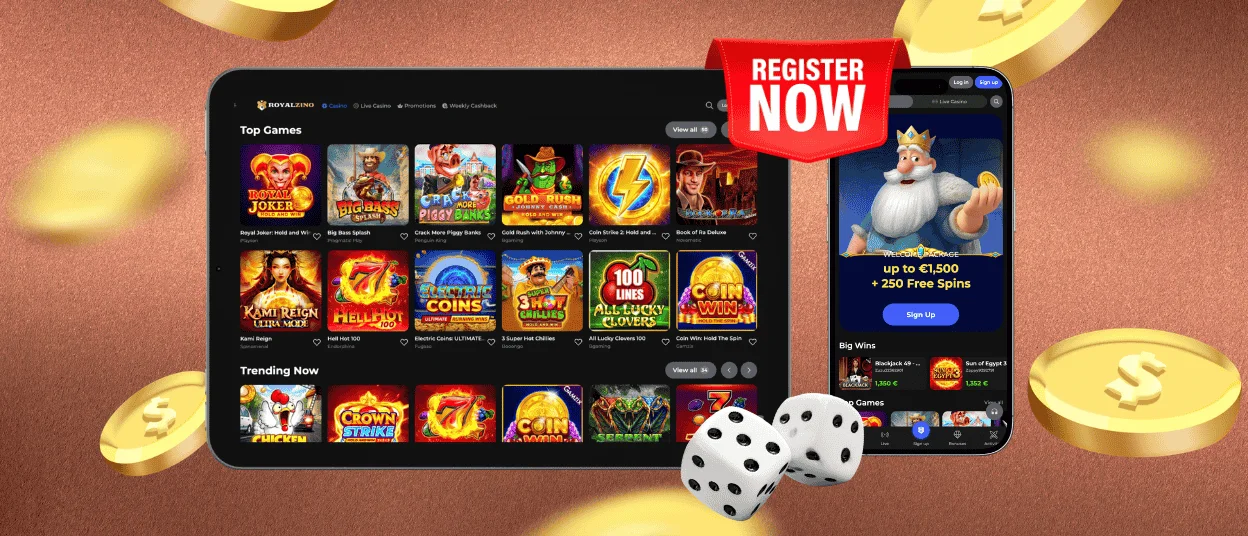 Royalzino login page